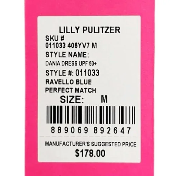Lilly Pulitzer UPF 50+ Luxletic Dania Dress Set in Ravella Blue NWT - Size M - Picture 10 of 11